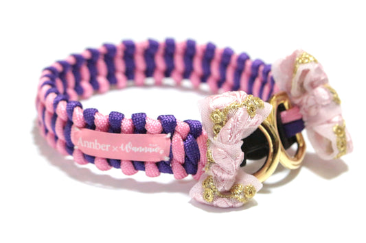 縞模様のリボンの首輪/2本