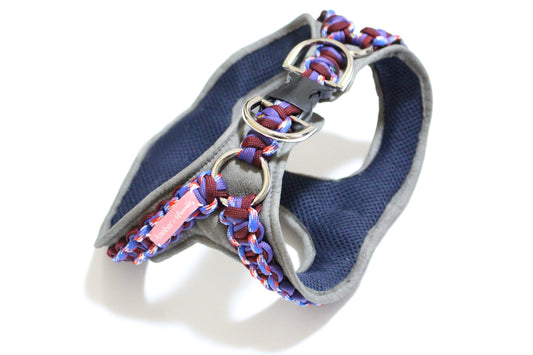 平編みハーネス/3色(羊革パッド付き)